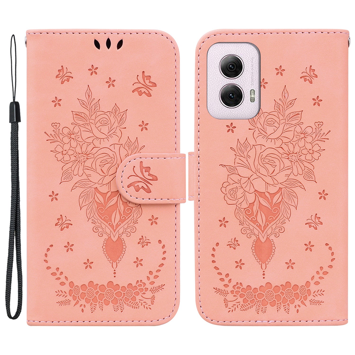 For Motorola Moto G Power (2024) Case Flower Pattern Stand PU Leather Phone Cover For Motorola Moto G Power (2024) Case Flower Pattern Stand PU Leather Phone Cover